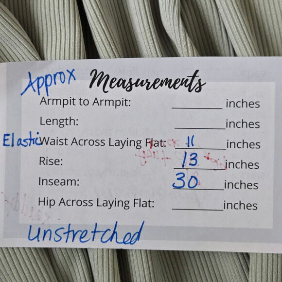 PRIVY Privately Privileged Ribbed Wide Leg Pants Sage Green Size Small NWT - Picture 6 of 6